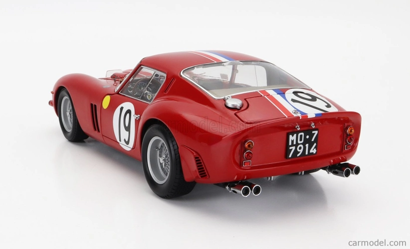 Kyosho Ferrari 250 Gto 3.0l V12 Coupe Team Pierre Noblet N 19 1:18, červená
