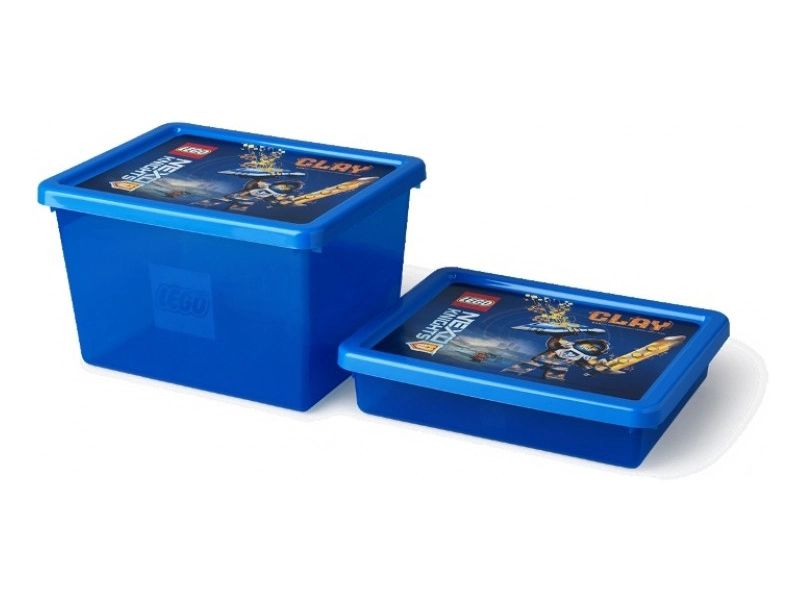 LEGO úložný box 6,2 L – Nexo Knights transparentný modrý