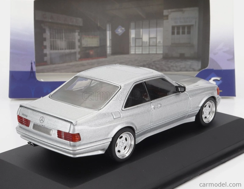 Solido Mercedes benz S-class 560sec Amg (c126) Wide Body 1990 1:43 Strieborný