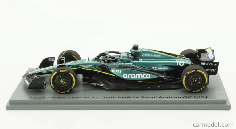 Spark-model Aston martin F1 Amr24 Team Aramco Cognizant N 18 Saudi Arabia Gp 2024 Lance Stroll 1:43 Green Black