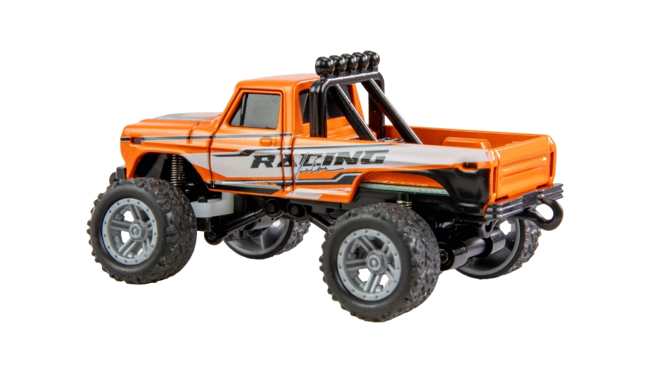 RC Monster Truck kovový 1:64 RTR LED Tempomat 2,4GHz oranžový