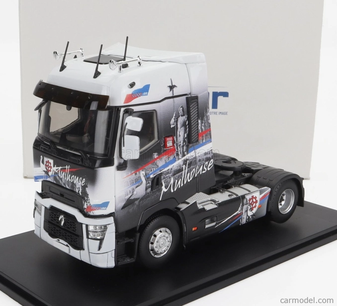 Eligor Renault T-line Vysoký ťahač Mulhouse 2-assi 2021 1:43 čierna biela