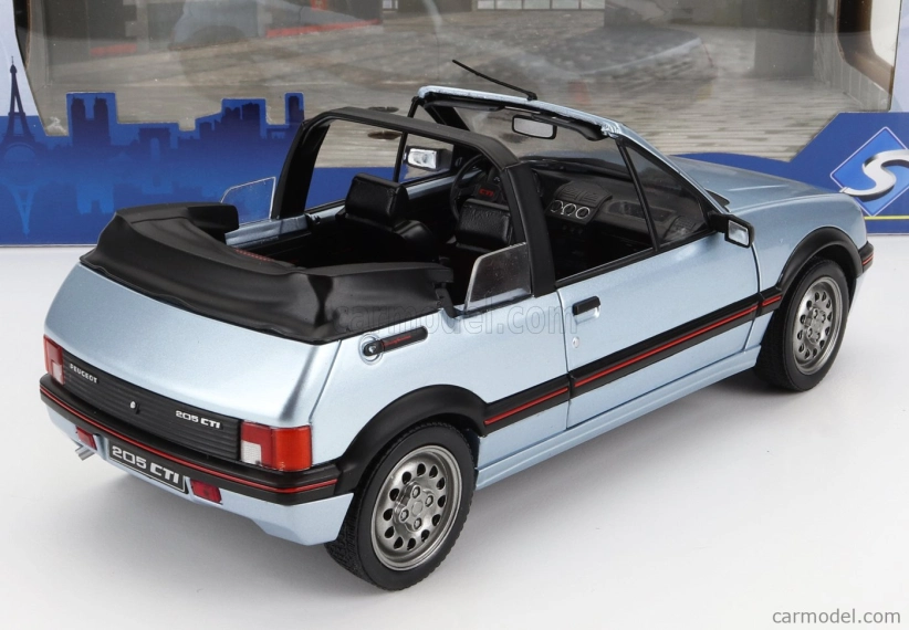 Solido Peugeot 205 Cti Mki (gti) 1.6 Cabriolet 1989 1:18 Light Blue Met