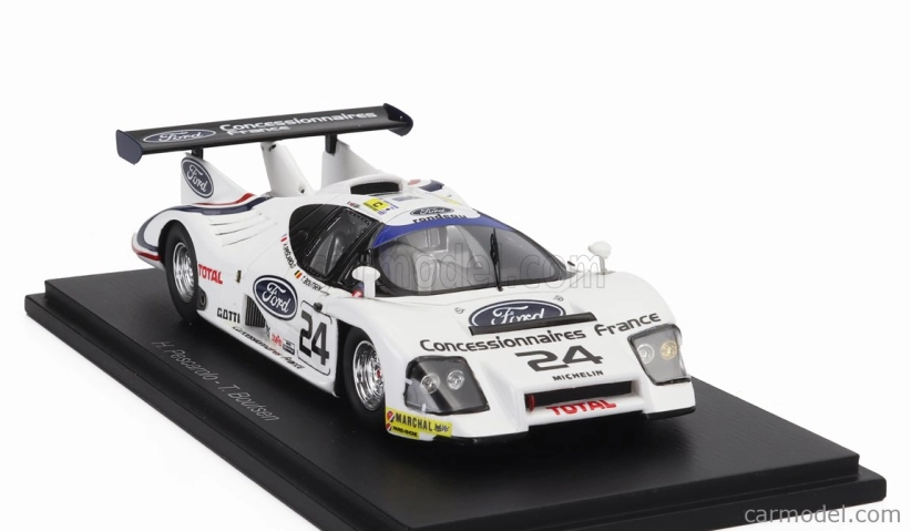 Spark-model Rondeau M482 4.0l V8 Team Ford Concessionaires N 24 24h Le Mans 1983 Henry Pescarolo - Thierry Boutsen 1:43 Biela