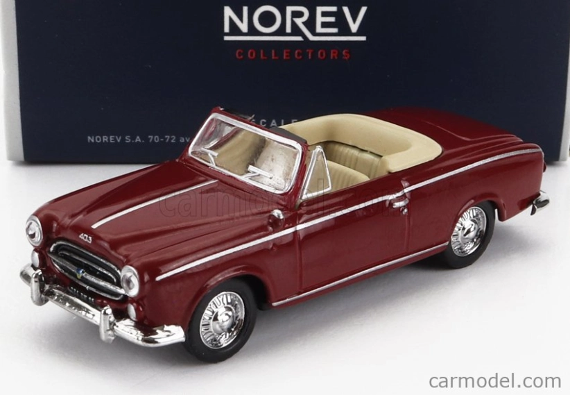 Norev Peugeot 403 Cabriolet Open 1957 1:87 Red