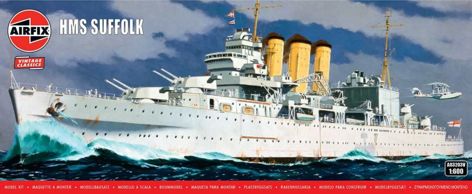 Classic Kit VINTAGE loď A03203V - HMS Suffolk (1:600)