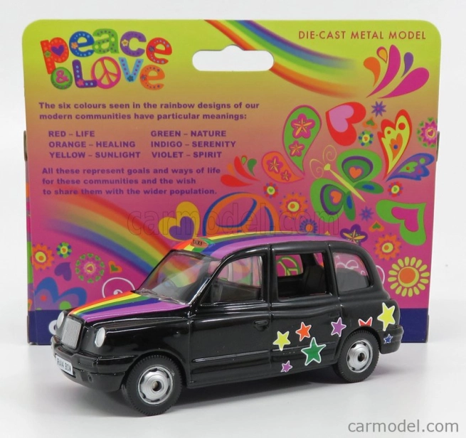 Corgi Austin London Taxi Lti Tx4 2007 - Peace & Love 1:36 čierna