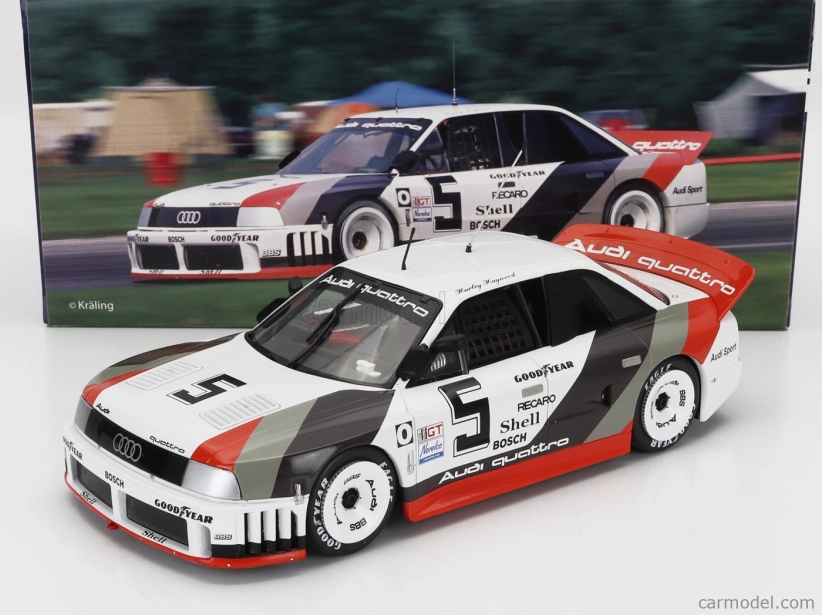 Werk83 Audi 90 Quattro Imsa Gto Team Audi Sport N 5 2. Laguna Imsa 1989 Hurley Haywood 1:18 Bielo-šedo-červená