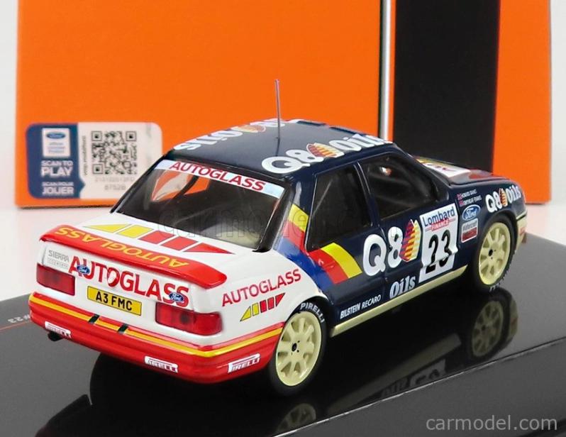 Ixo-models Ford england Sierra Rs Cosworth N 23 Rally Rac Lombard 1991 G.evans - H.davies 1:43 Modrá Biela