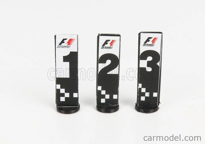Cartrix Accessories F1 World Champion Plate Pit Board - 1. - 2. - 3. miesto 1:43 sivá čierna žltá