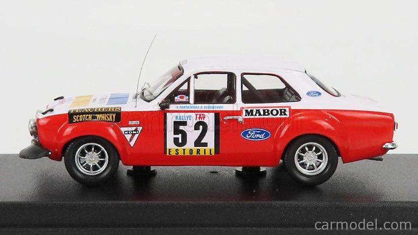 Trofeu Ford england Escort Mki (nočná verzia) N 52 Rally Tap 1974 C.fontainhas - R.seromenho 1:43 Biela červená