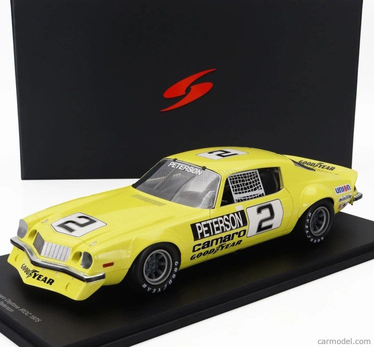 Spark-model Chevrolet Camaro N 2 Iroc Daytona Season 1974-1975 Ronnie Peterson 1:18 Žltá