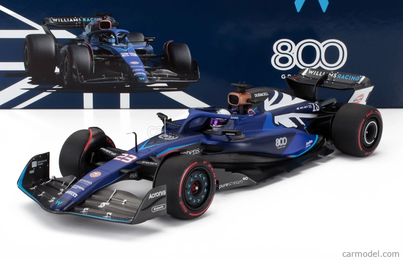 Minichamps Williams F1 Fw45 Team Williams Racing Gulf N 23 British Gp 2023 Alexander Albon 1:18 Modrá čierna
