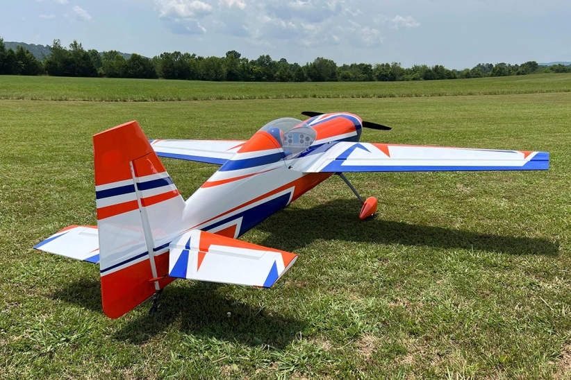 104" Extra 260 - Oranžová/Modrá 2,64m