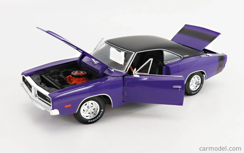 Maisto Dodge Charger R/t Coupe 1969 1:18 Purple Met