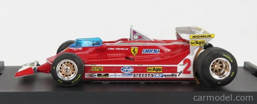 Brumm Ferrari F1 312t5 N 2 Monaco Gp 1980 Gilles Villeneuve 1:43 červená