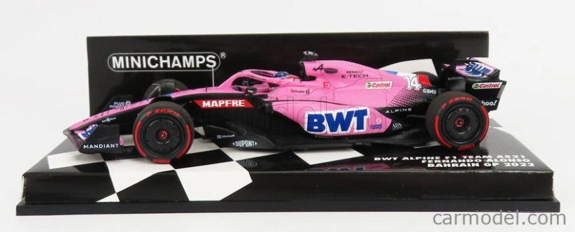 Minichamps Renault F1 A522 Team Alpine Bwt N 14 1:43, růžová