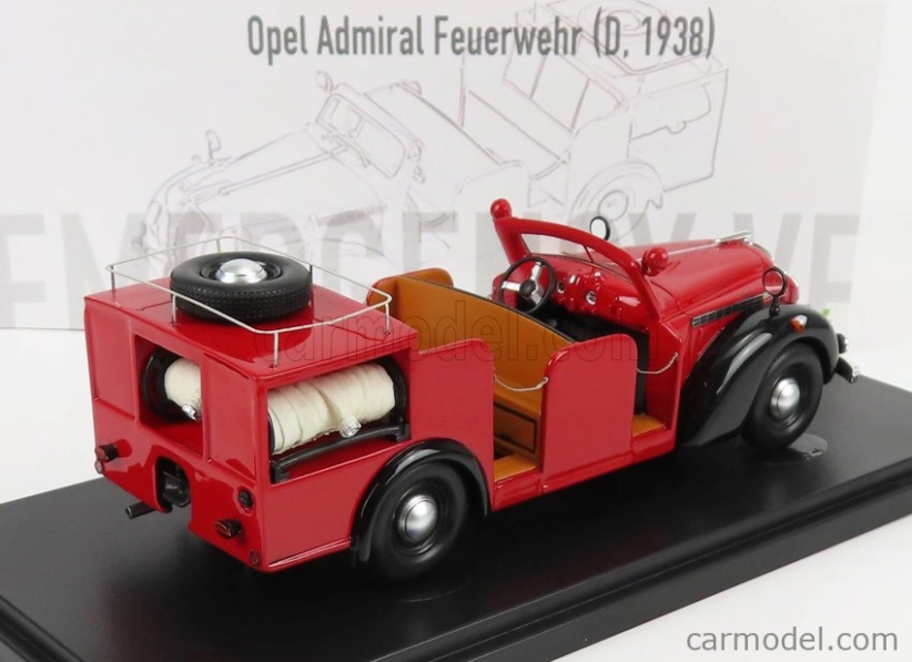 Autocult Opel Admiral Truck Feuerwehr - Fire Engine Germany 1938 1:43 Red