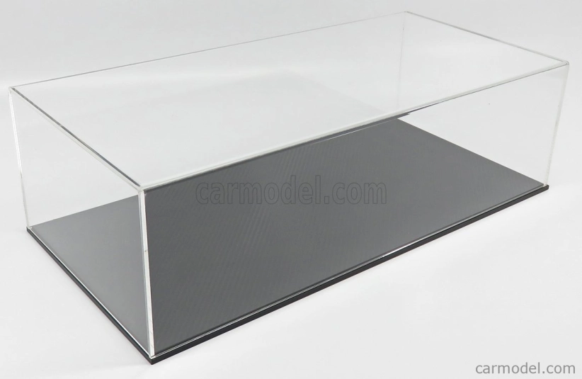 Atlantic Vetrina display box Stuttgart Base Effetto Fibra Di Carbonio Nera - Carbon Fiber Effect Base Black - Lungh.lenght Cm 52.0 X Largh.width Cm 25.0 X Alt.height Cm 15.0 (altezza Interna Cm 14.3) 1:12 Plastový Displej