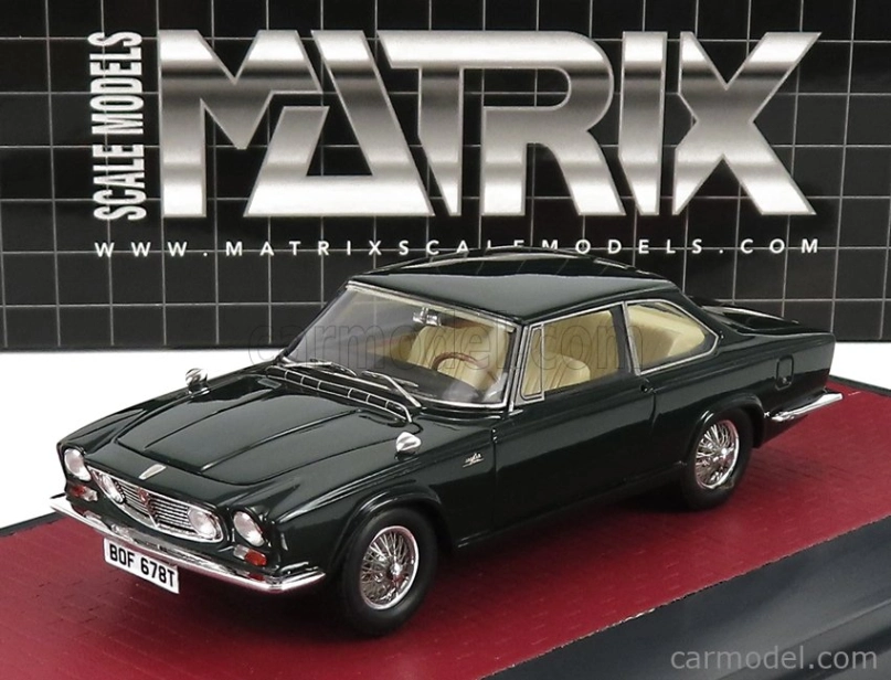 Modely v mierke Matrix Jaguar S-type Frua 1966 1:43 Tmavo zelená