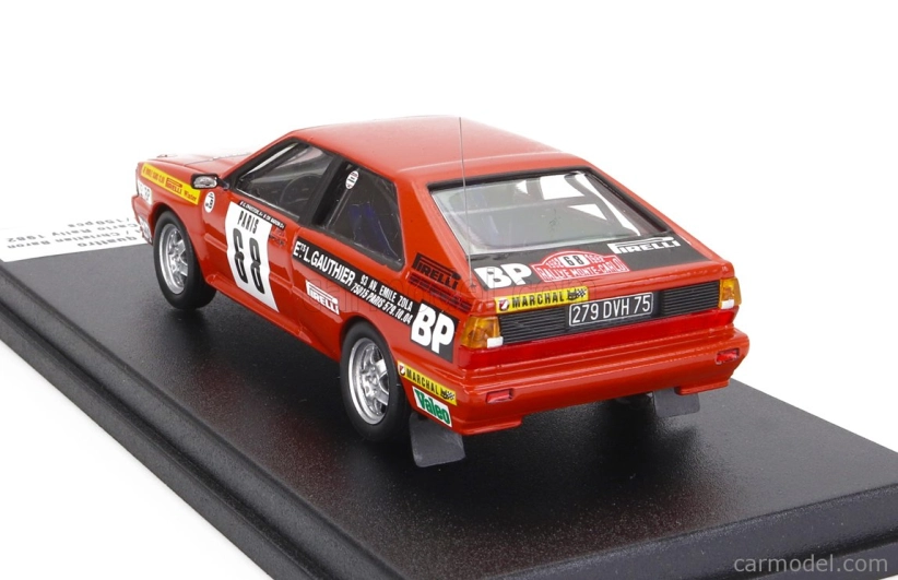 Trofeu Audi Quattro (nočná verzia) N 68 Rally Montecarlo 1982 Guy Chasseuil - Christian Baron 1:43 Červená