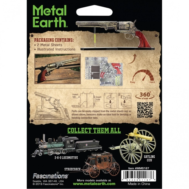 Oceľová stavebnica Wild West Revolver