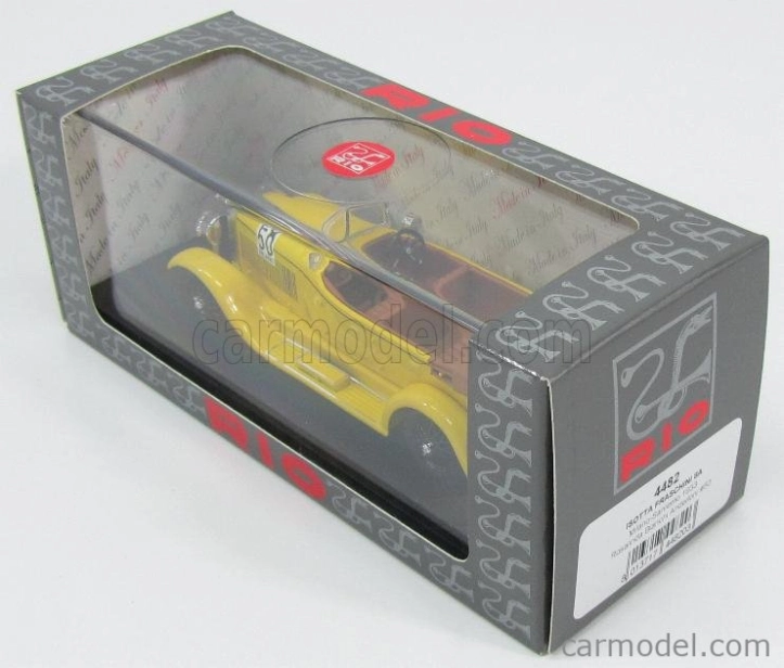 Rio-models Isotta fraschini 8a Spider N 50 Víťaz Rally Milano - Sanremo 1933 Rosalinda Bianchi Anderloni 1:43 Žltá