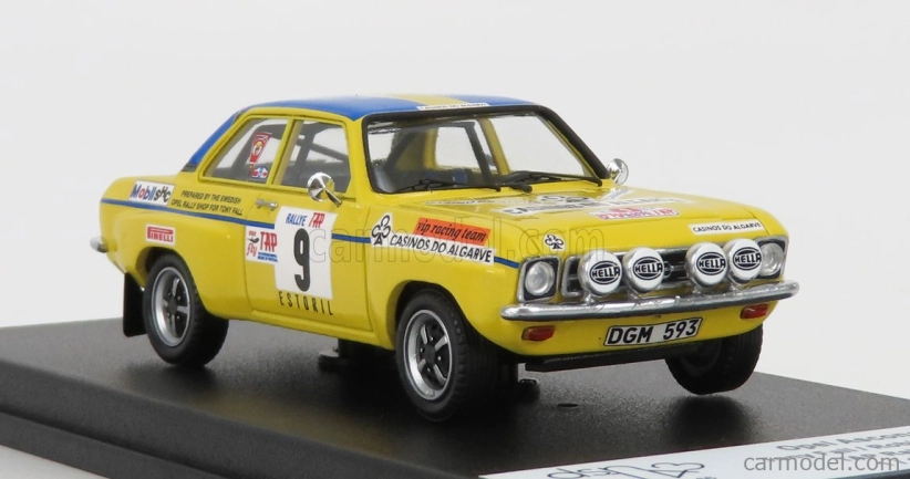 Trofeu Opel Ascona (night Version) N 9 Rally Tap 1974 T.fall - R.turvey 1:43 Žlutá Modrá