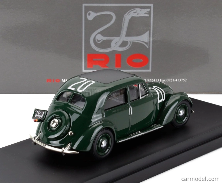 Rio-models Fiat 1500 6c N 20 Targa Florio 1936 Edoardo Teagno 1:43 Zelená