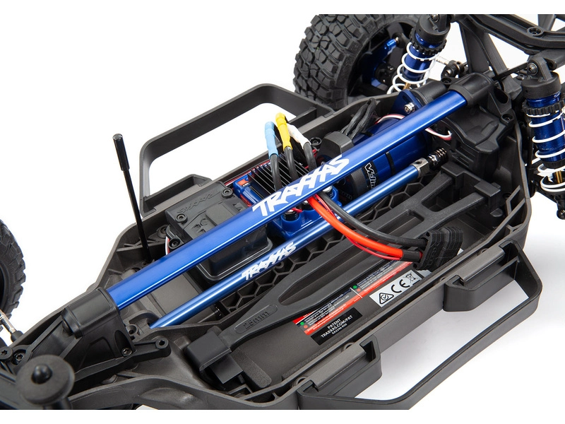 Traxxas výztuha šasi modrá (sada)