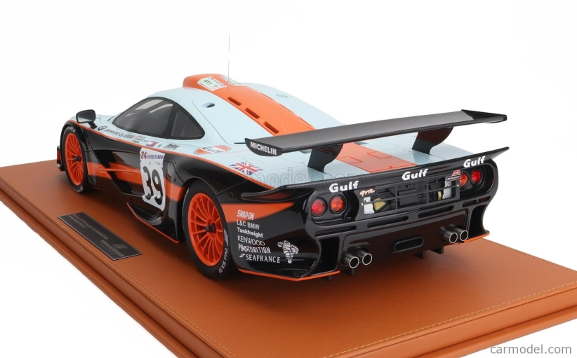 Topmarques Mclaren F 1 Gtr 6.0l V12 Team Gulf Davidoff Gtc Racing N 39 24h Le Mans 1997 R.bellm - A.g.scott - M.sekiya 1:12 Light Blue Red
