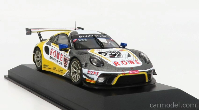 Minichamps Porsche 911 991-2 Gt3 R Team Rowe Racing N 998 2nd 24h Spa 2019 F.makowiecki - P.pilet - N.tandy 1:43 Sivá Biela Žltá