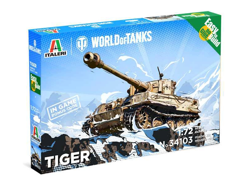 Italeri Ľahko zostaviteľný svet tankov - Tiger (1:72)