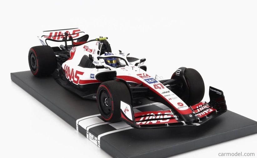 Minichamps Haas F1 Vf-22 Team Haas N 47 Brazilian Gp 2022 Mick Schumacher 1:18 Bílá Černá Červená