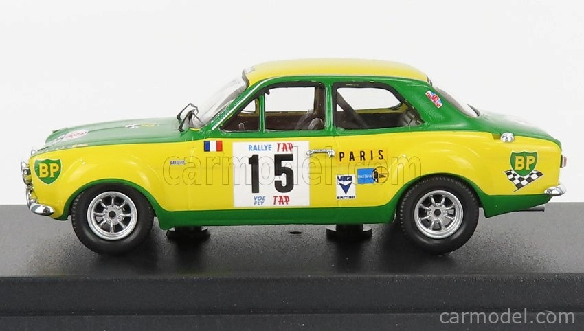 Trofeu Ford england Escort Mki N 15 Rally Tap 1970 J.f.piot - F.murac 1:43 Žlutá Zelená