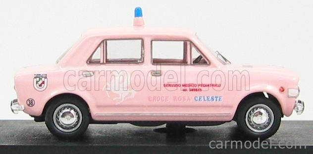Rio-models Fiat 128 4 Door - 4 Porte Croce Rosa Celeste Servizio Medico Pediatrico 1971 1:43 Ružová