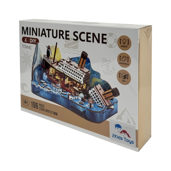 2Kids Toys 3D dřevěná skládačka Miniaturní scéna Titanic