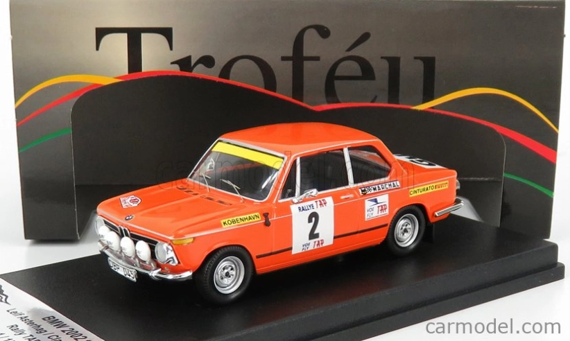Trofeu BMW 2002ti (nočná verzia) N 2 Rally Tap 1972 L.asterhag - C.bilstam 1:43 Orange