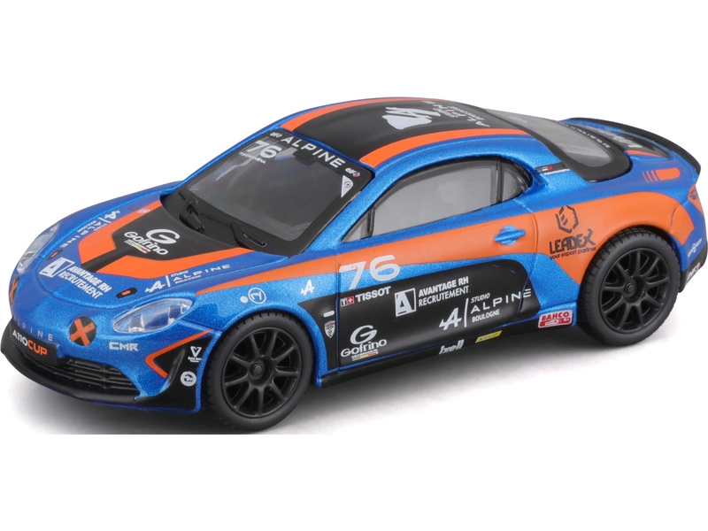 Bburago Renault A110 N 76 Cup 2020 1:43 Modrá Oranžová