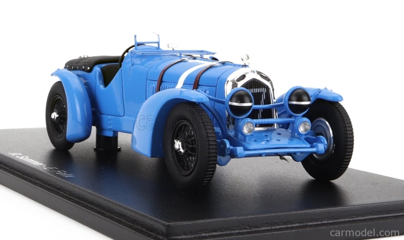Spark-model Alfa romeo 8c 2.4l S8 Spider Team R.sommer N 7 24h Le Mans 1934 R.sommer - E.felix 1:43 Light Blue