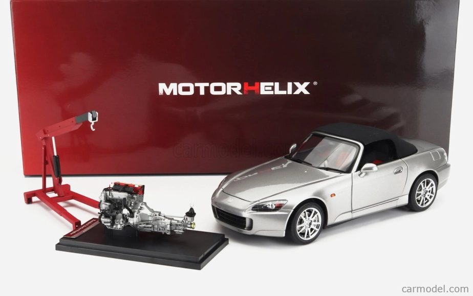 Motorhelix Honda S2000 (ap2) Spider With Engine And Accessories 2000 1:18 Silver
