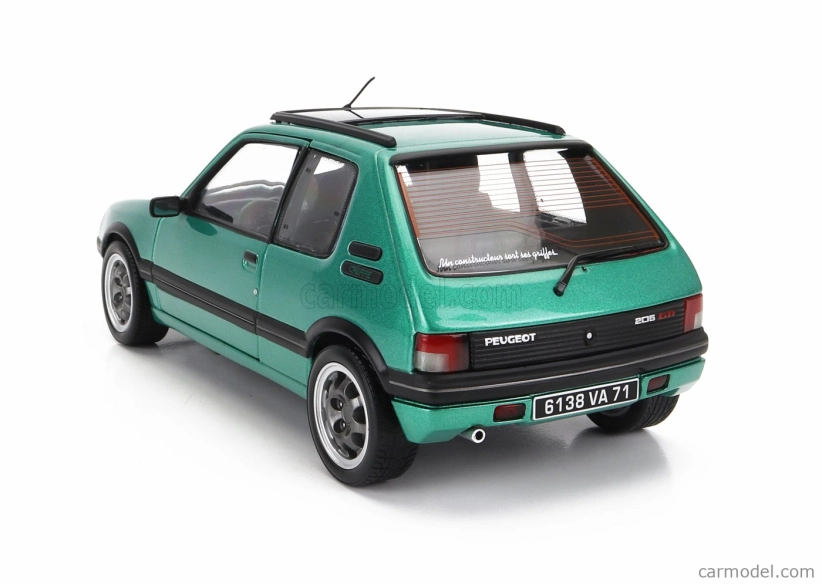 Norev Peugeot 205 1.9 Gti Griffe so strešným oknom 1991 1:18 Zelená