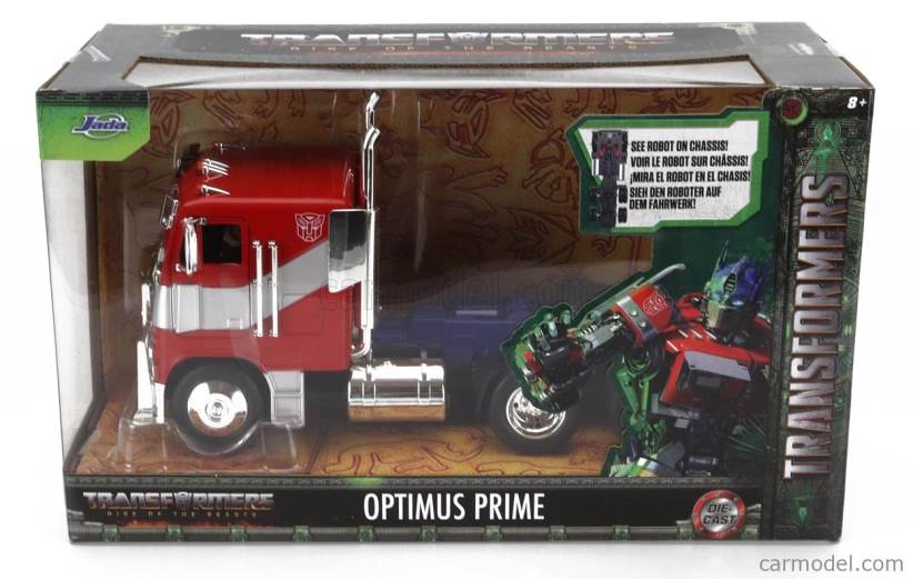 Jada Peterbilt 352 Tractor Truck 3-assi 1979 - Optimus Prime Transformers Movie 1:24 Červená Modrá