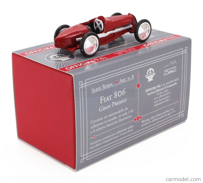Officina-942 Fiat 806 Spider Gran Premio 1927 1:43 Červená