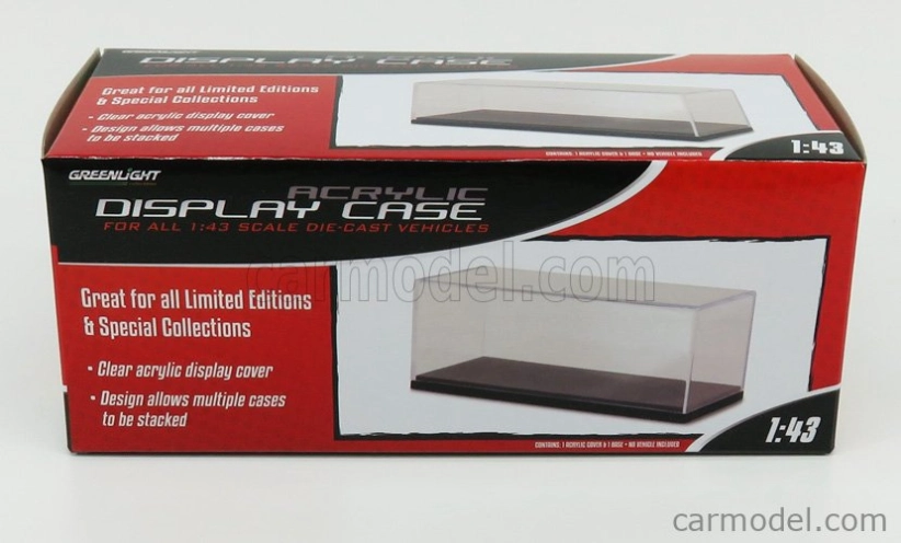 Greenlight Vetrina display box Lungh. Lenght Cm 16.2 X Largh. Width Cm 7.3 X Alt. Height Cm 6.0 (altezza Interna Cm 5.7) 1:43 /