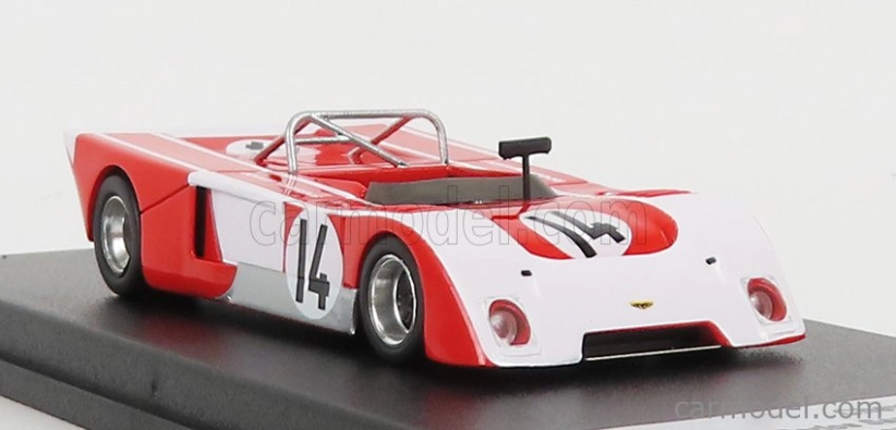 Trofeu Chevron B21 N 14 Víťaz 6h Nova Lisboa 1972 C.santos - R.heavens 1:43 Červená biela
