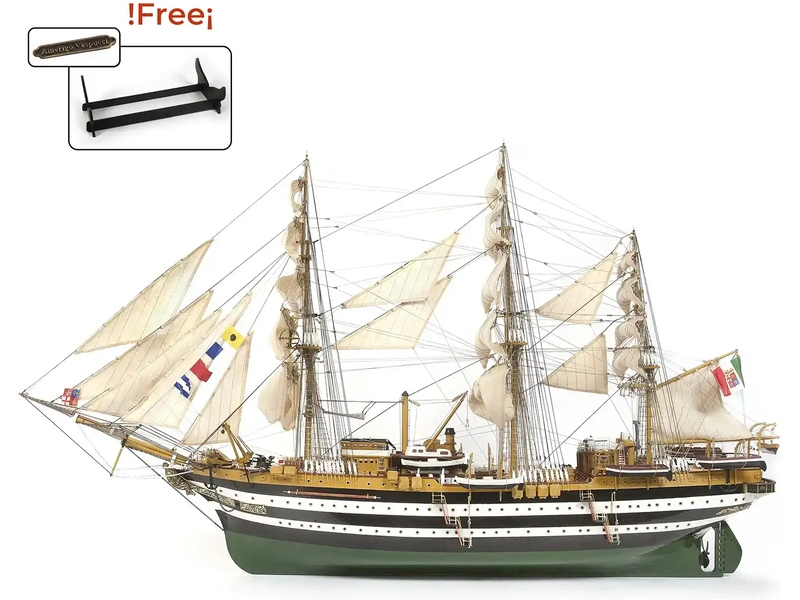 OCCRE Amerigo Vespucci 1:100 + plachty Kit