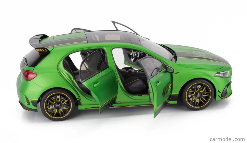 Nzg Mercedes benz A-class A45s 4-matic Amg 2023 1:18 Zelená S Černou
