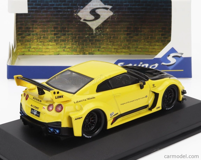 Solido Nissan Gt-r (r35) Lb Works Silhouette Coupe 2019 1:43 Žlutá Černá