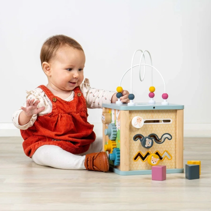 Bigjigs Toys Motorická aktivní kostka s labyrintem